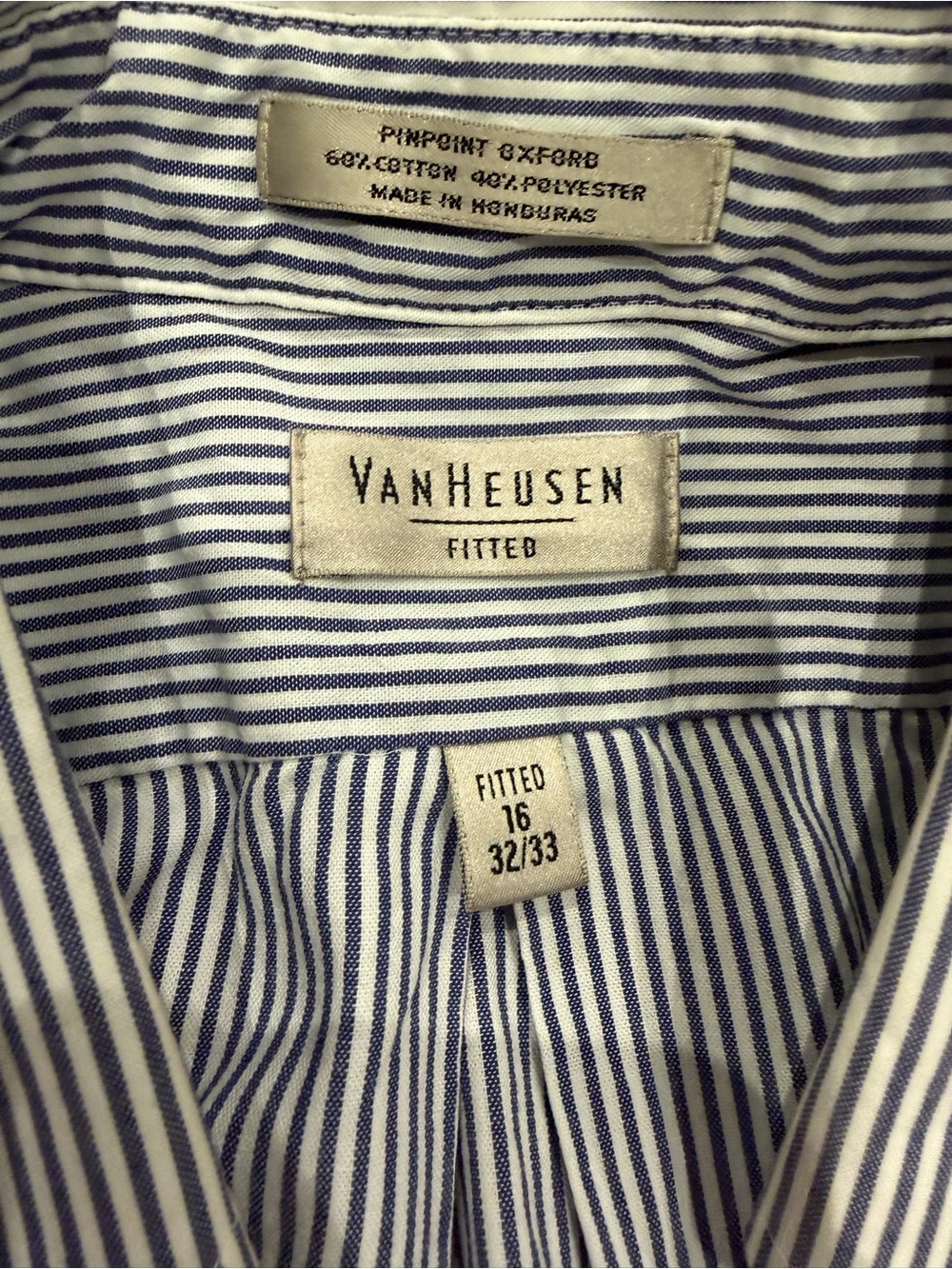 Reformation Vintage Van Heusen Striped Crop Top in Navy and White